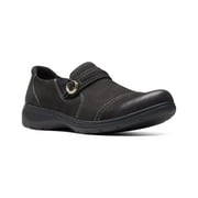 Clarks Carleigh Pearl Leather Flat, 7.5, Black